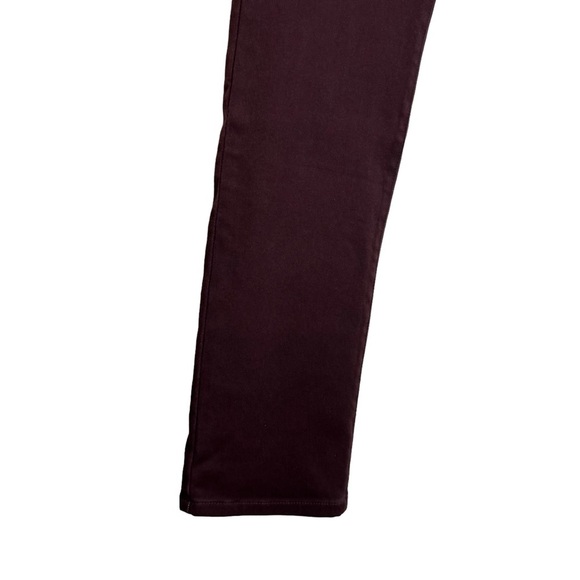 NYDJ Sheri Slim High Rise Straight Leg Stretch Jeans Burgundy Jeans Denim 2 - Picture 7 of 16